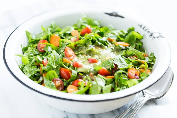 Elevate Your Chopped Salad with Tangy Basil Honey Mustard Dressing